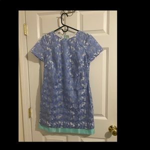 Sail to Sable Blue Embroidered Floral Sundress size 4 new without tags!